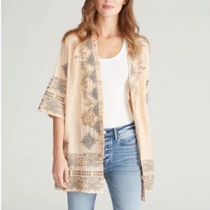 DRIFTWOOD Joelle Peach Embroided Tunic